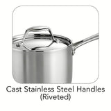 Gourmet Tri-Ply Clad 2 qt. Stainless Steel Sauce Pan with Lid