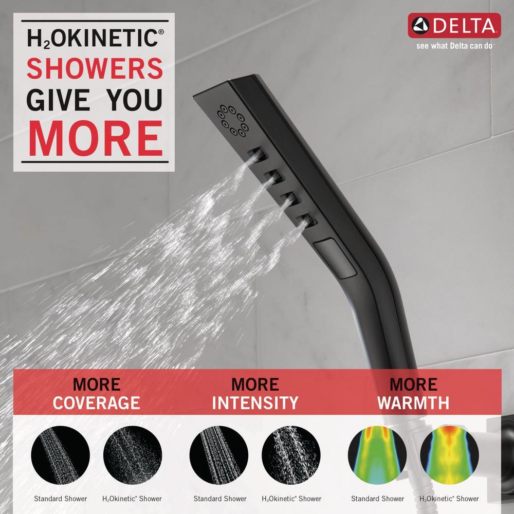Pivotal 3-Spray 1.8 in. Single Wall Mount Handheld H2Okinetic Shower Head in Matte Black - Super Arbor
