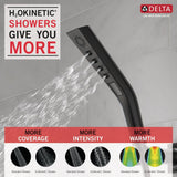 Pivotal 3-Spray 1.8 in. Single Wall Mount Handheld H2Okinetic Shower Head in Matte Black - Super Arbor
