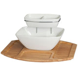 Creative Ware 'TableStyles' Bamboo/Ceramic Chip 'n Dip Party Server Set