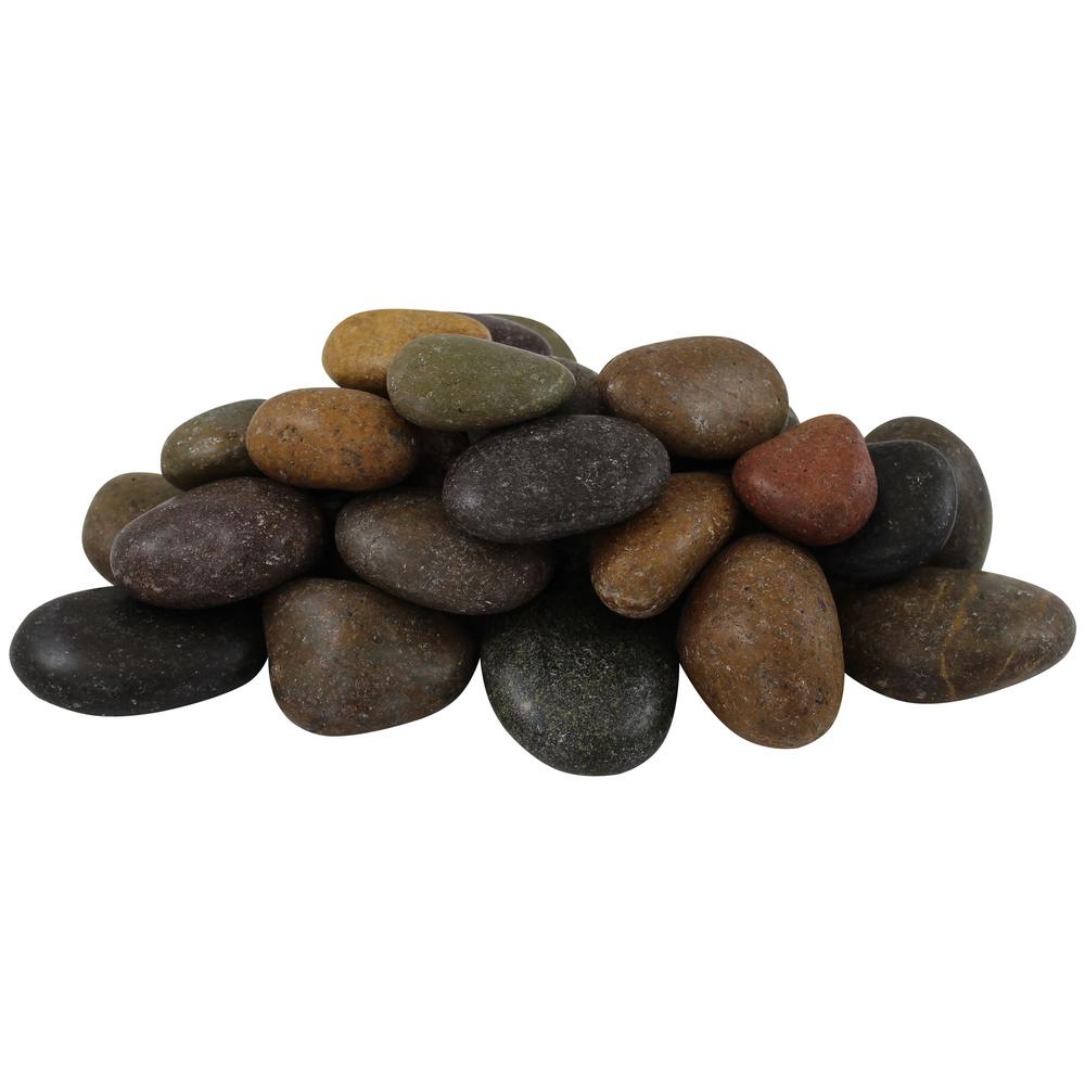 Rain Forest 0.5 in. to 1.5 in., 20 lb. Small Mixed Grade A Polished Pebbles - Super Arbor
