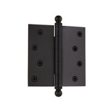 4 in. Ball Tip Residential Hinge with Square Corners in Antique Brass - Super Arbor