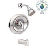 Chateau Single-Handle 1-Spray Tub and Shower Faucet in Chrome (Valve Included)