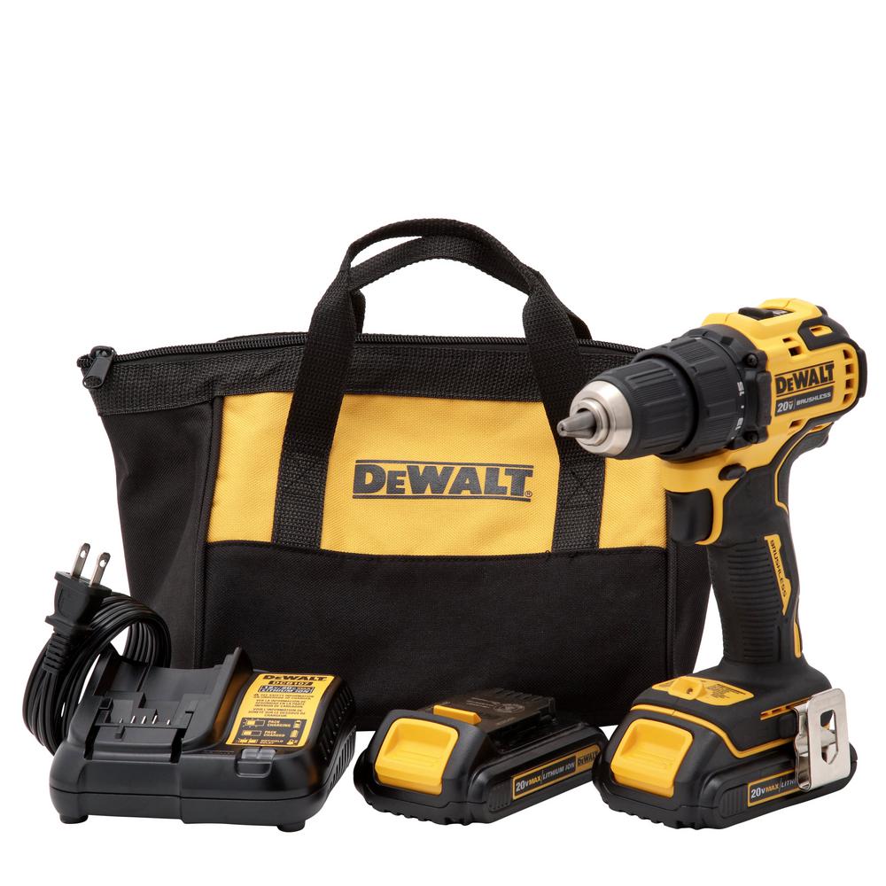 ATOMIC 20-Volt MAX Li-Ion Brushless Cordless 1/2 in. Drill Driver Kit w/Bonus Cordless 4-1/2 in. Circular Saw(Tool-Only)