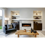 Slimline 50 in. Wall Mount and Recessed Electric Fireplace in Black - Super Arbor