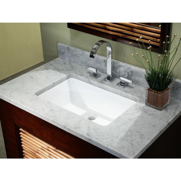 20-7/8 in. x 14-3/4 in. Rectrangle Undermount Vitreous Glazed Ceramic Lavatory Vanity Bathroom Sink Pure White