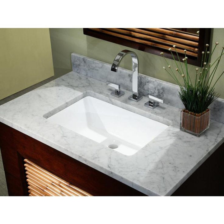 20-7/8 in. x 14-3/4 in. Rectrangle Undermount Vitreous Glazed Ceramic Lavatory Vanity Bathroom Sink Pure White