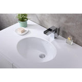 Pegasus Series 8 in. Ceramic Undermount Sink Basin in White - Super Arbor