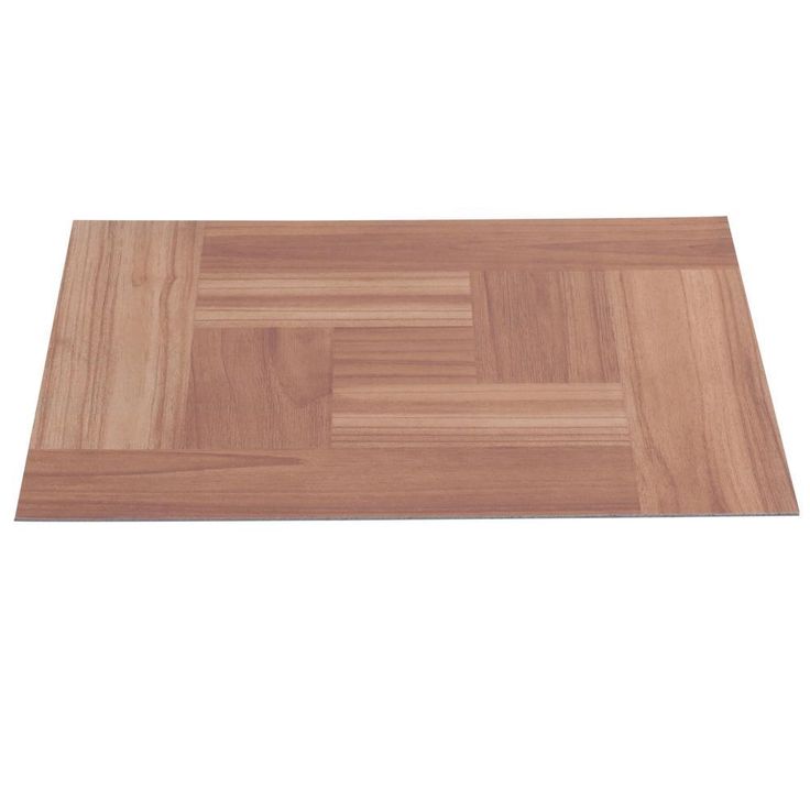 TrafficMASTER Brown Wood Parquet 12 in. x 12 in. Peel and Stick Vinyl Tile Flooring (30 sq. ft. / case)