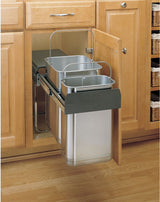 Rev-A-Shelf 8-Quart Plastic Pull Out Trash Can
