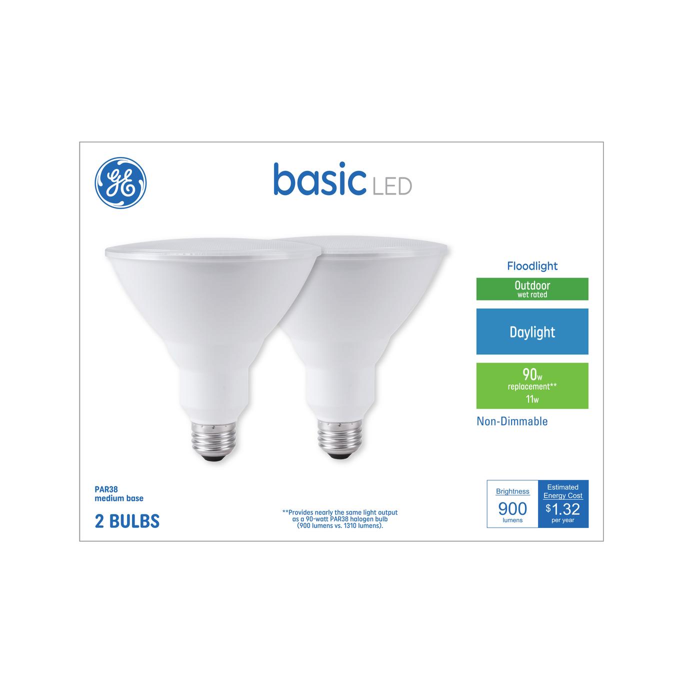 GE Basic 90-Watt EQ PAR38 Daylight LED Light Bulb (2-Pack)