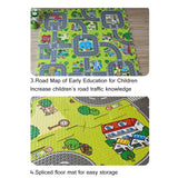 Traffic Play Mat Puzzle Foam Interlocking Tiles Kids Road Traffic Play Rug Children Educational Playmat Rug Baby Play Set Mat