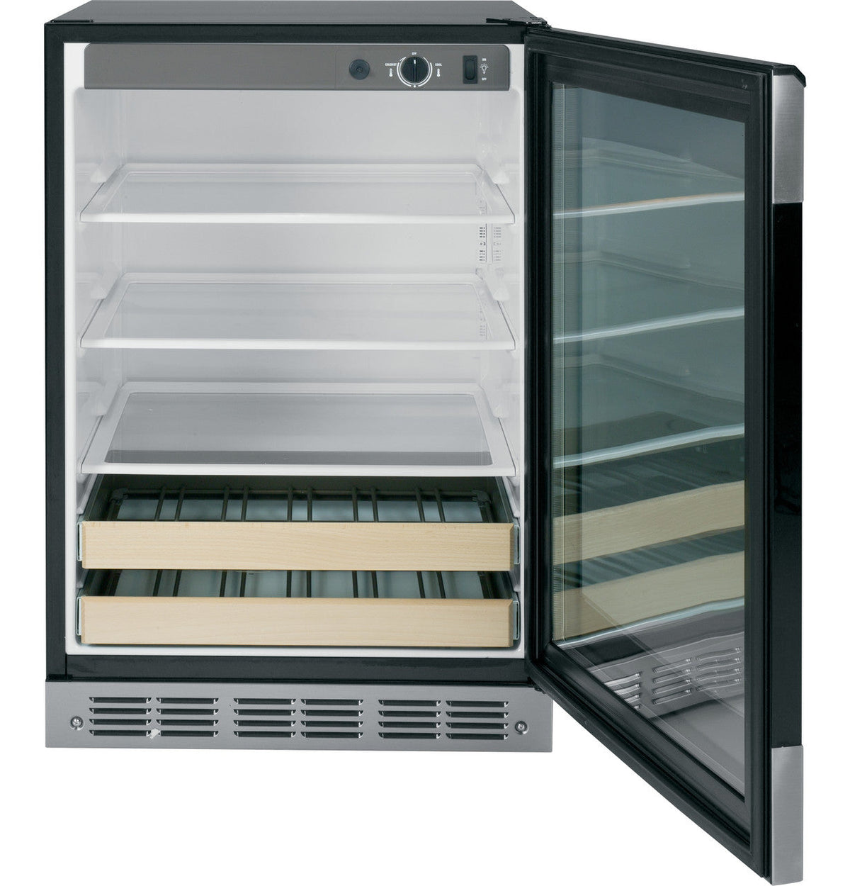 GE Profile 150-Can Capacity 5.3-cu ft Stainless Steel Freestanding/Built-In Beverage Center, Model PCR06BATSS
