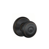 Georgian Satin Nickel Privacy Bed/Bath Door Knob (8-Pack) - Super Arbor