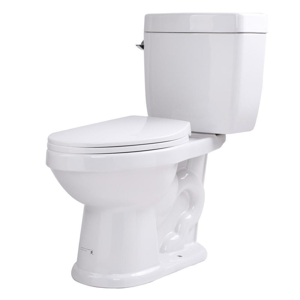 Nova Heated 52.8 in. Walk-In Whirlpool and Air Bath Tub in White with 1.28 GPF Single Flush Toilet - Super Arbor
