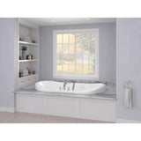 Ruby Diamond Series 5.9 ft. Center Drain Rectangular Drop-in Whirlpool and Air Bath Tub in White - Super Arbor