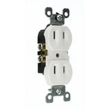 15 Amp 2-Wire Duplex Outlet, White - Super Arbor