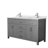 Beckett 42 in. W x 22 in. D Single Vanity in White with Cultured Marble Vanity Top in White with White Basin - Super Arbor