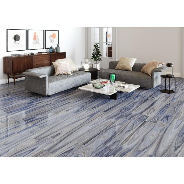 MSI Dellano Exotic Blue 8 in. x 48 in. Polished Porcelain Floor and Wall Tile (10.67 sq. ft./Case)
