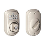 Plymouth Bright Brass Keypad Electronic Door Lock Deadbolt - Super Arbor