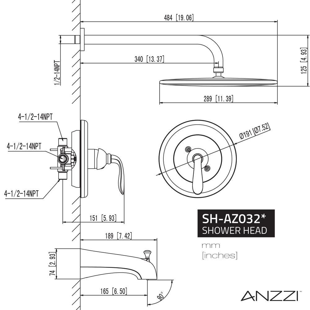 Meno Series Single-Handle 1-Spray Tub and Shower Faucet in Brushed Nickel - Super Arbor