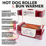 Retro Red Electric Hot Dog Roller and Bun Warmer