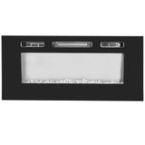 40 in. 5,100 BTU Recessed In-Wall Electric Heater Smokeless Fireplace with 3-Changeable Flame Color and Remote Control - Super Arbor
