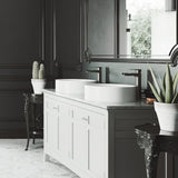 VIGO Anvil Round Vessel Bathroom Sink in White Matte StoneTM