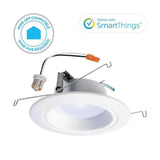 RL 5 in. and 6 in. White Wireless Smart Integrated LED Recessed Downlight Ceiling Fixture Selectable Color Temperature - Super Arbor