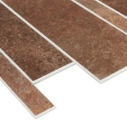 Bond Tile Easy Luxe Railroad Terra 11.81 in. x 11.81 in. SPC Peel and Stick Tile (0.96 Sq. Ft. / Sheet)
