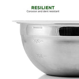 3-Piece Mixing Bowls with Lids Stainless Steel Kitchen Storage Bakeware Set