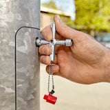 KNIPEX Control Cabinet Key, 4-Way with Reversible PH2/Slotted Bit, 00 11 03