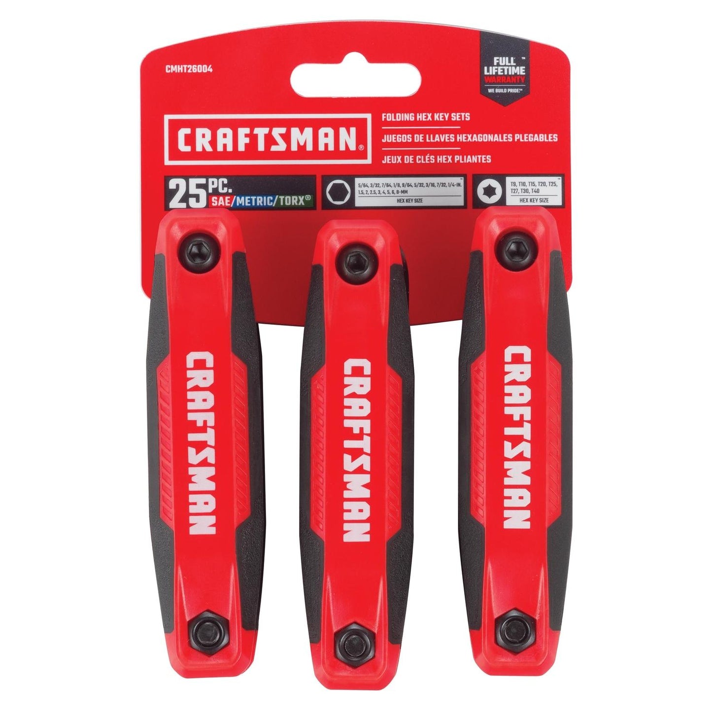 Craftsman Metric and SAE Fold-Up Hex Key Set, 24 pc