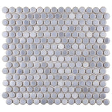Merola Tile Hudson Penny Round Grey Eye 12 in. x 12 in. Porcelain Mosaic Tile (10.74 sq. ft. / Case)
