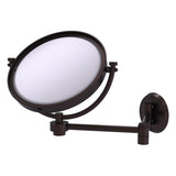 Allied Brass 8-in x 10-in Matte White Double-Sided Magnifying Wall-Mounted Vanity Mirror