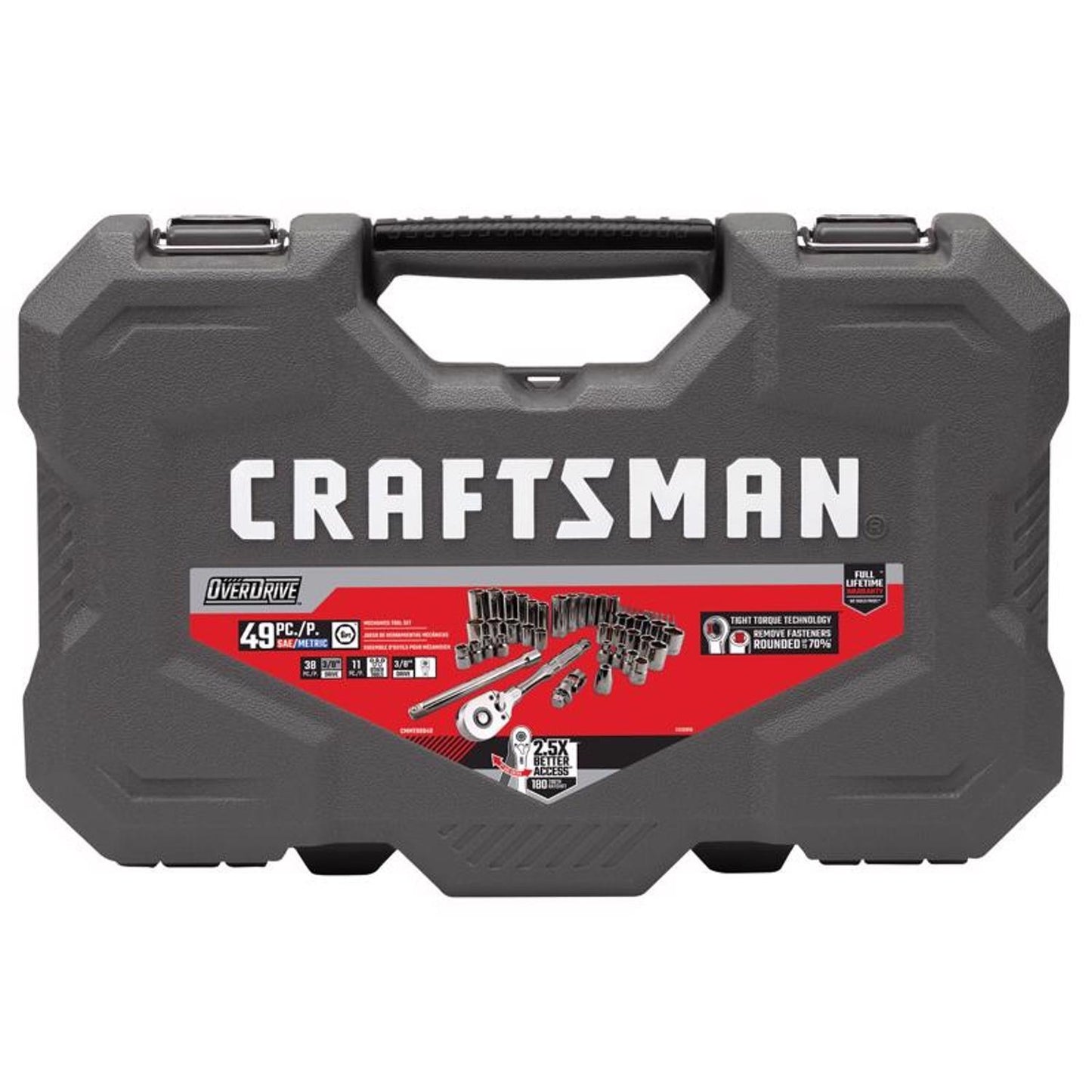 Craftsman OVERDRIVE 49-Piece Mechanic's Tool Set - Metric/SAE, 3/8 in. Drive