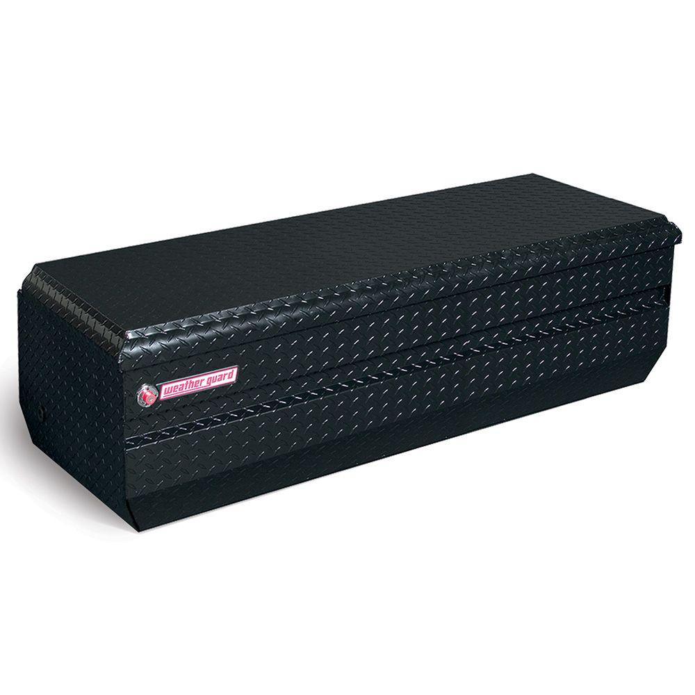 Weather Guard 62 Gloss Black Aluminum Full Size Chest Truck Tool Box - Super Arbor