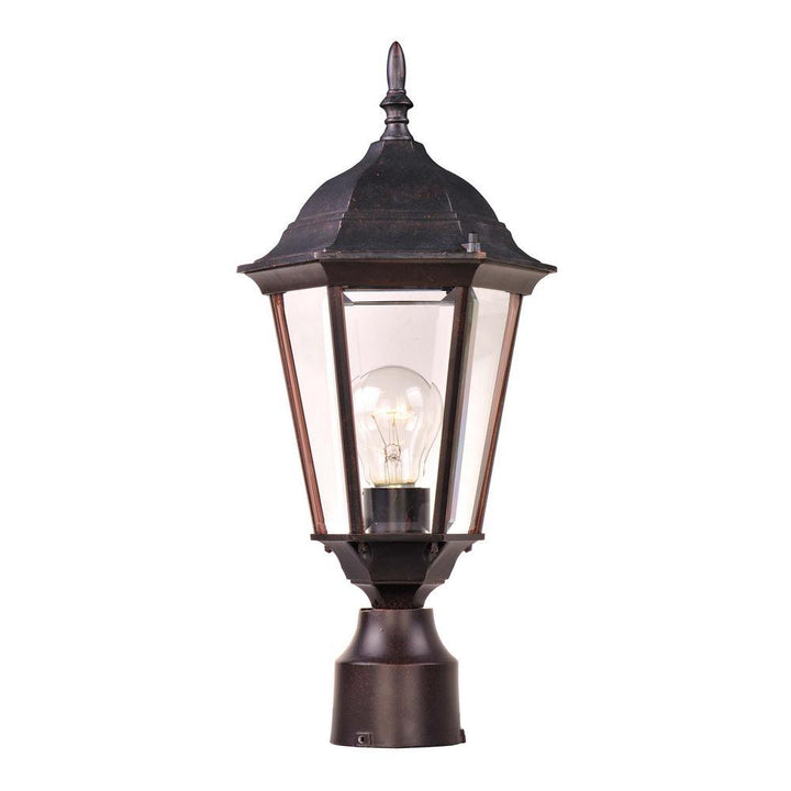Westlake 8 in. Wide 1-Light Outdoor Empire Bronze Post Light - Super Arbor