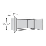 allen + roth Aveley 30-in W x 20.625-in H x 12-in D Linen Maple Door Wall Semi-Custom Cabinet