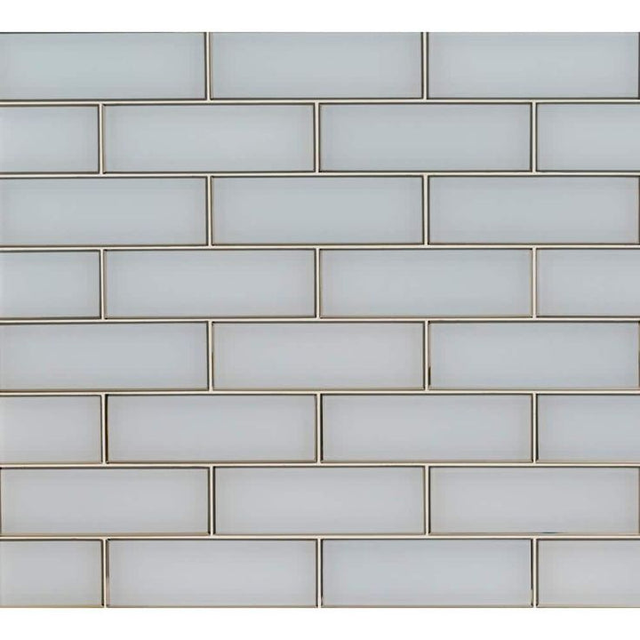 MSI Ice Glossy 4 in. x 12 in. Glass White Subway Tile (2 sq. ft. / case)