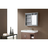 31 in. x 29 in. Barn Door Medicine Cabinet