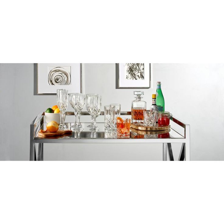 Markham 12.5 in. Clear Crystal Round Chip and Dip Server