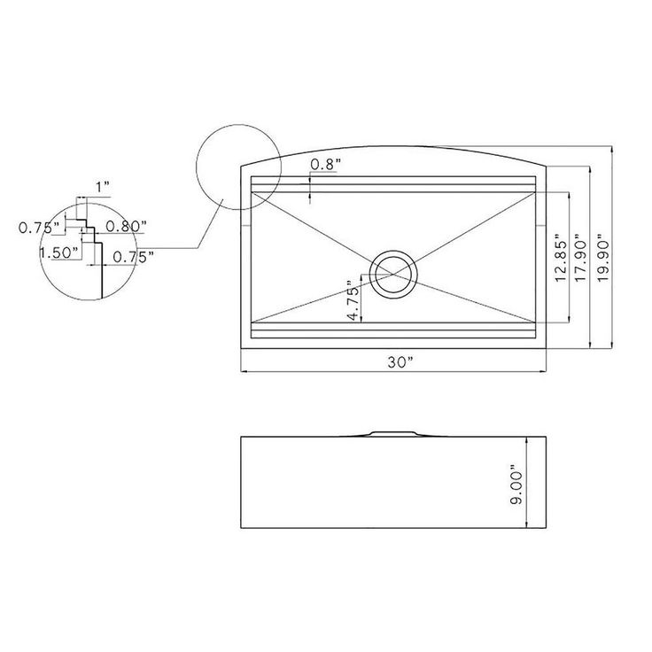 Handcrafted All-in-One Apron Mount 30 in. x 20 in. x 9 in. Single Bowl Kitchen Sink in Stainless Steel with Accessories