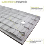 Linear 30 in. x 60 in. Single Threshold Shower Base with a Right Drain in Grey - Super Arbor