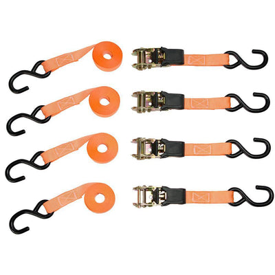 1 in. x 10 ft. Ratchet Strap (4-Pack) - Super Arbor