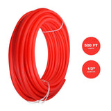 1/2 in. x 500 ft. PEX Tubing Plumbing Kit with Crimper, Cutter Tools Barb Elbow Straight Coupling and Plug, Full Strap - Super Arbor