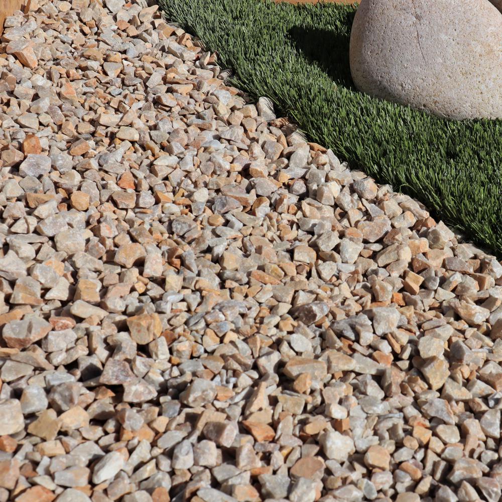 Butler Arts 23.76 cu. ft. 3/4 in. Golden Honey Quartz Decorative Landscaping Gravel (2200 lb. Super Sack)