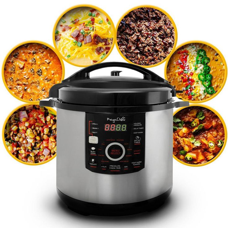 12 Qt. Black and Silver Electric Pressure Cooker with Automatic Shut-Off and Keep Warm Setting