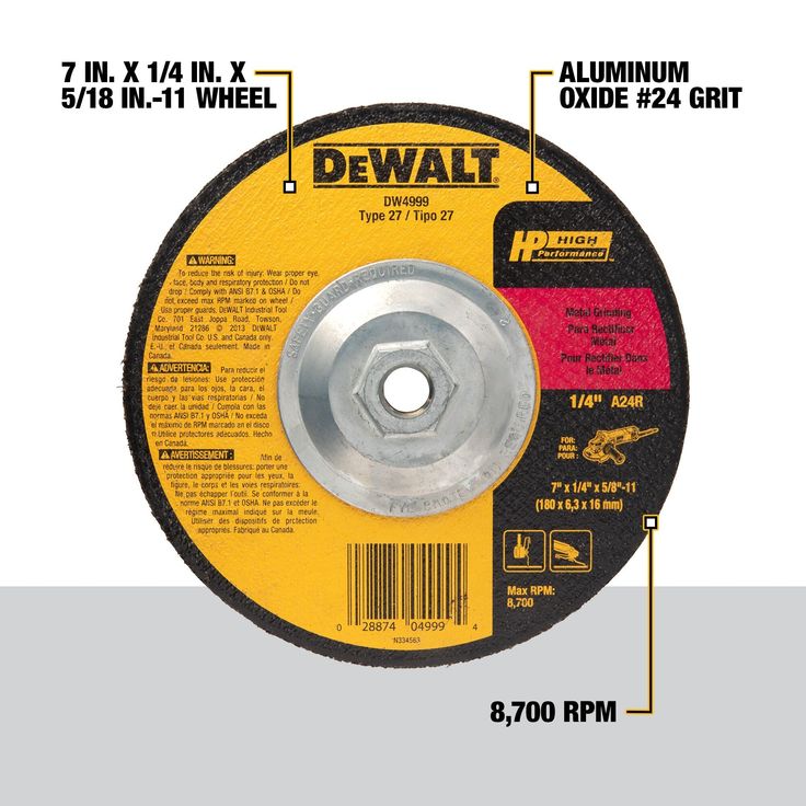 DEWALT Aluminum Oxide 7-in Grinding Wheel
