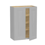 Home Decorators Collection Grayson 24 in. W x 12 in. D x 36 in. H Assembled Plywood Wall Kitchen Cabinet in Pearl Gray with Soft Close